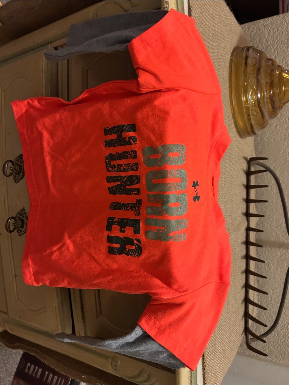Under Armour Orange Short Sleeve 'Born Hunter' Tee